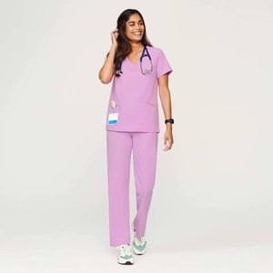 FIGS Women's Dusk Casma™ Scrub Top & Kade™ - Cargo Pants - M